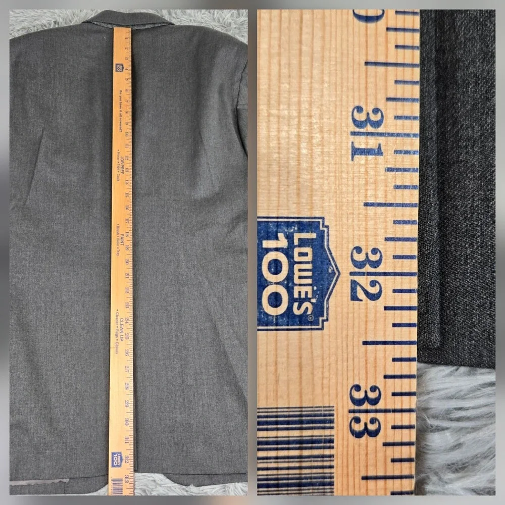 Jos A. Bank Mitchell Signature 44L Gray 3 Button Single Vent Blazer Sport Jacket